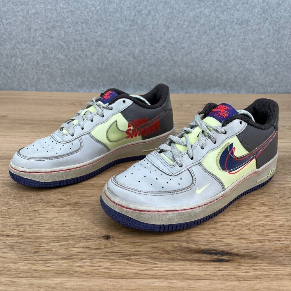Nike Air Force 1 Low GS Dunk It Sneaker Shoe Size Y7 EU 40 Purple CT1628